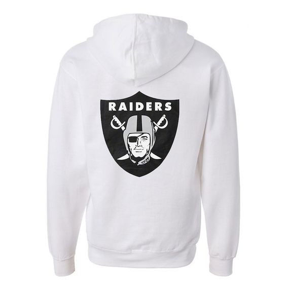 Raiders Back White Hoodie ER28N